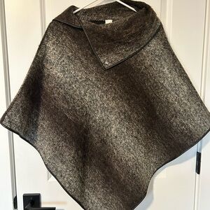 Brown Tweed Poncho